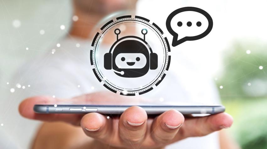 Interfaz de chatbot de servicio al cliente en un smartphone